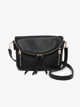 Load image into Gallery viewer, Aubree Flapover Multi-compartment Crossbody Bag: Olive