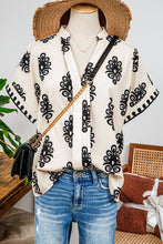 Load image into Gallery viewer, Boho Medallion V-Neck Blouse