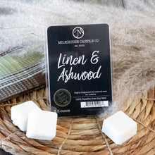 Load image into Gallery viewer, 5.5 oz Wax Melts: Linen & Ashwood