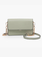 Load image into Gallery viewer, Lauryn Flapover Crossbody w/ Chain Strap