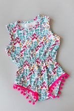 Load image into Gallery viewer, Cabana Floral Pom Pom Romper
