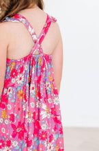 Load image into Gallery viewer, Hawaiian Floral Ruffle Cross Back Dress
