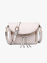 Load image into Gallery viewer, Aubree Flapover Multi-compartment Crossbody Bag: Olive