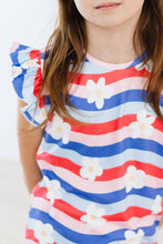 Load image into Gallery viewer, Pretty Patriotic Girls Ruffle Tee