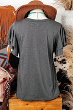 Load image into Gallery viewer, Western Layered Ruffle Short Sleeve Top