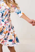 Load image into Gallery viewer, Blush Peony 3/4 Sleeve Pocket Dress