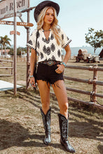 Load image into Gallery viewer, Boho Medallion V-Neck Blouse