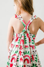 Load image into Gallery viewer, One in a Melon Ruffle Cross Back Dress