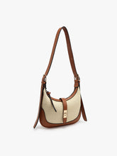 Load image into Gallery viewer, Ariana Straw Shoulder Bag: Natural/Brown