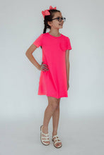 Load image into Gallery viewer, Neon Pink T-Shirt Dress