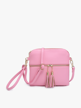 Load image into Gallery viewer, Tara Double Zip Crossbody Bag/Wristlet for Women