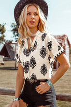 Load image into Gallery viewer, Boho Medallion V-Neck Blouse