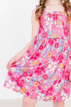 Load image into Gallery viewer, Hawaiian Floral Ruffle Cross Back Dress