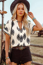 Load image into Gallery viewer, Boho Medallion V-Neck Blouse