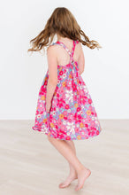 Load image into Gallery viewer, Hawaiian Floral Ruffle Cross Back Dress