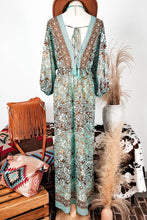 Load image into Gallery viewer, Boho Blossom Backless Maxi Dress