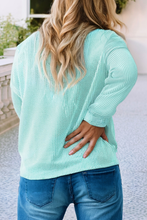 Load image into Gallery viewer, Scoop Neck Ribbed Long Sleeve
