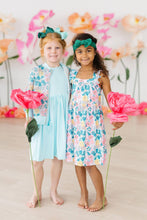 Load image into Gallery viewer, Floral Garden Ruffle Cross Back Dress