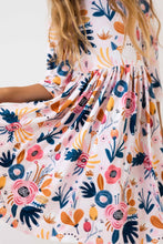 Load image into Gallery viewer, Blush Peony 3/4 Sleeve Pocket Dress