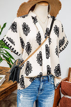 Load image into Gallery viewer, Boho Medallion V-Neck Blouse