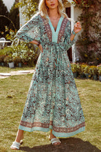 Load image into Gallery viewer, Boho Blossom Backless Maxi Dress