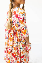 Load image into Gallery viewer, Happy Hen 3/4 Sleeve Pocket Dress
