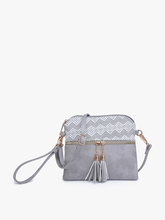 Load image into Gallery viewer, Tara Double Zip Crossbody Bag/Wristlet for Women