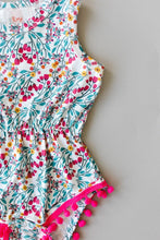 Load image into Gallery viewer, Cabana Floral Pom Pom Romper