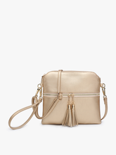 Load image into Gallery viewer, Tara Double Zip Crossbody Bag/Wristlet for Women