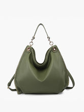 Load image into Gallery viewer, Carly Studded Slouchy Hobo w/ Long Strap