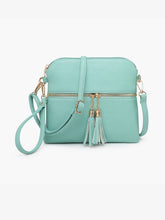 Load image into Gallery viewer, Tara Double Zip Crossbody Bag/Wristlet for Women