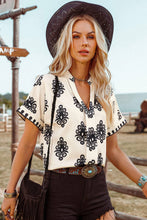Load image into Gallery viewer, Boho Medallion V-Neck Blouse