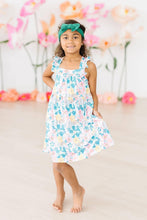 Load image into Gallery viewer, Floral Garden Ruffle Cross Back Dress