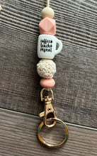 Load image into Gallery viewer, Coffee Teach Repeat Silicone Lanyard