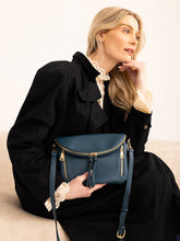 Load image into Gallery viewer, Aubree Flapover Multi-compartment Crossbody Bag: Olive