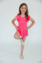 Load image into Gallery viewer, Neon Pink S/S Twirl Leotard