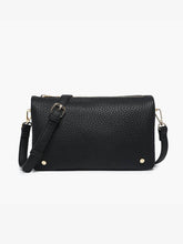 Load image into Gallery viewer, Phiona Studded Flapover Crossbody: Sand