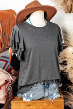 Load image into Gallery viewer, Western Layered Ruffle Short Sleeve Top