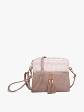 Load image into Gallery viewer, Tara Double Zip Crossbody Bag/Wristlet for Women