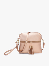 Load image into Gallery viewer, Tara Double Zip Crossbody Bag/Wristlet for Women
