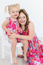 Load image into Gallery viewer, Hawaiian Floral Ruffle Cross Back Dress