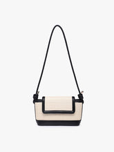 Load image into Gallery viewer, Oaklynn Straw Crossbody: Natural/Black