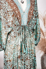 Load image into Gallery viewer, Boho Blossom Backless Maxi Dress