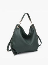 Load image into Gallery viewer, Carly Studded Slouchy Hobo w/ Long Strap