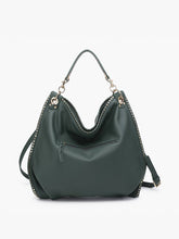 Load image into Gallery viewer, Carly Studded Slouchy Hobo w/ Long Strap