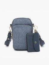 Load image into Gallery viewer, Parker Denim 3 Compartment Crossbody w/ Pouch