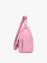 Load image into Gallery viewer, Nikki Dual Compartment Crossbody Sling Bag: Ivory