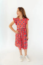 Load image into Gallery viewer, Husker Plaid Twirl Dress