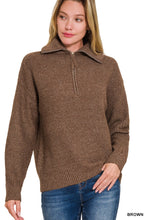Load image into Gallery viewer, Half Zip Pullover Sweater