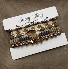 Load image into Gallery viewer, Toasted Brown Bracelet Stack